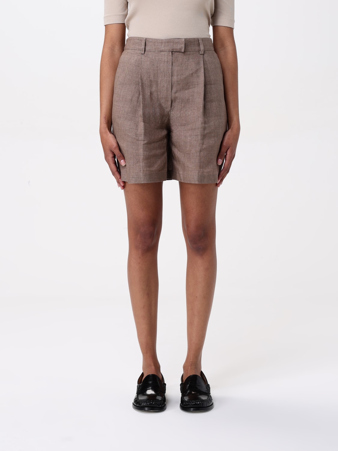 ショートパンツ BRUNELLO CUCINELLI Woman Short Brown MM633EP999 C025 BRUNELLO CUCINELLI: Short woman - Brown | Brunello Cucinelli