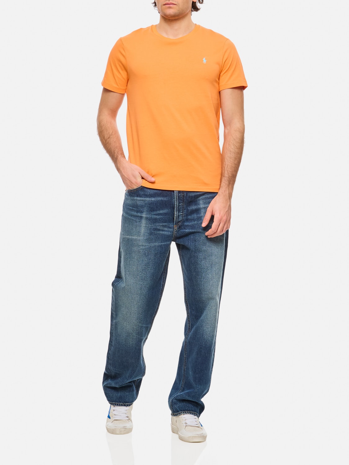 Tシャツ・カットソー POLO RALPH LAUREN Men T-shirt Orange 710671438 406 POLO RALPH LAUREN: T-shirt men - Orange | Polo Ralph Lauren