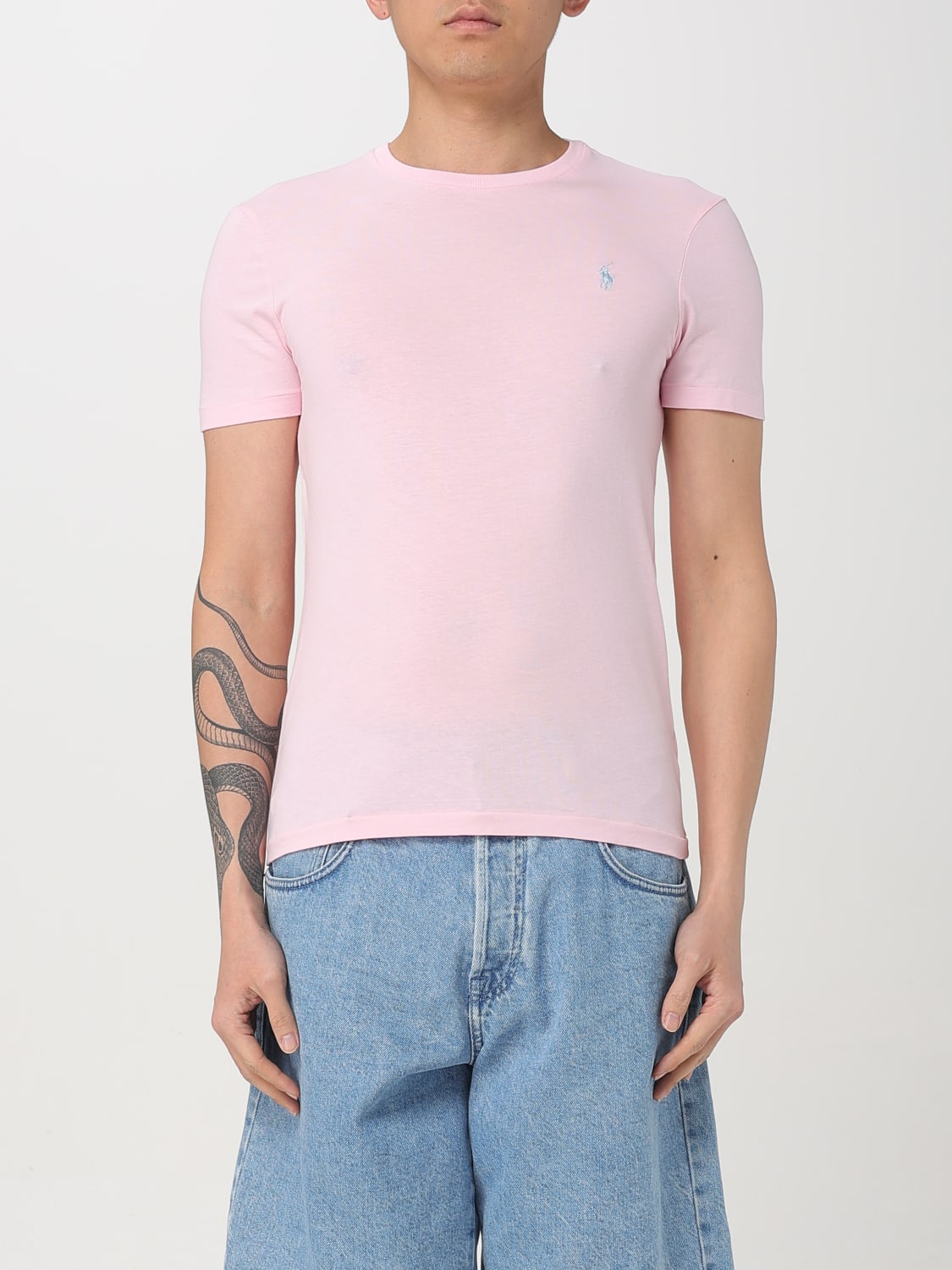 Tシャツ・カットソー POLO RALPH LAUREN Men T-shirt Pink 710671438 405 POLO RALPH LAUREN: T-shirt men - Pink | Polo Ralph Lauren t