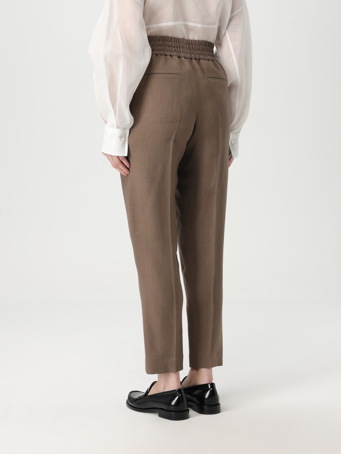 BRUNELLO CUCINELLI: Pants woman - Brown | Brunello Cucinelli