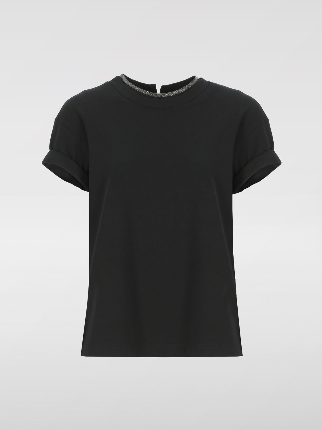 BRUNELLO CUCINELLI T-SHIRT: T-shirt woman Brunello Cucinelli, Black - Img 4