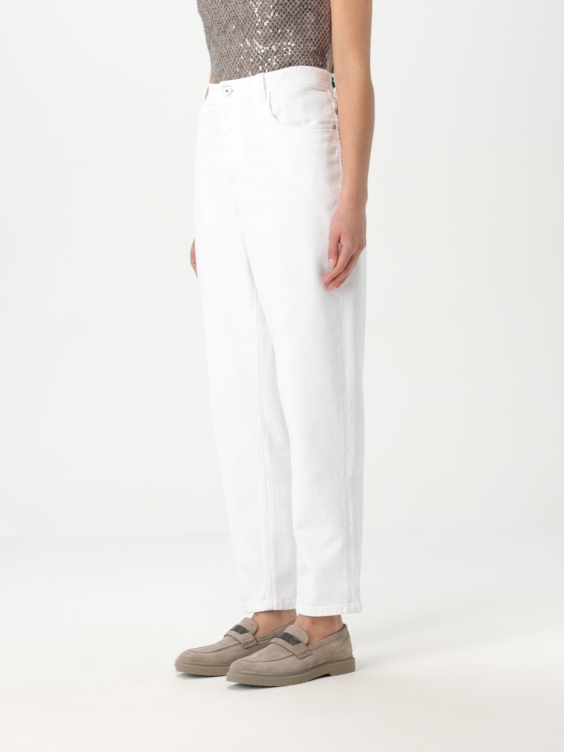 BRUNELLO CUCINELLI JEANS: Brunello Cucinelli women's jeans, White - Img 4