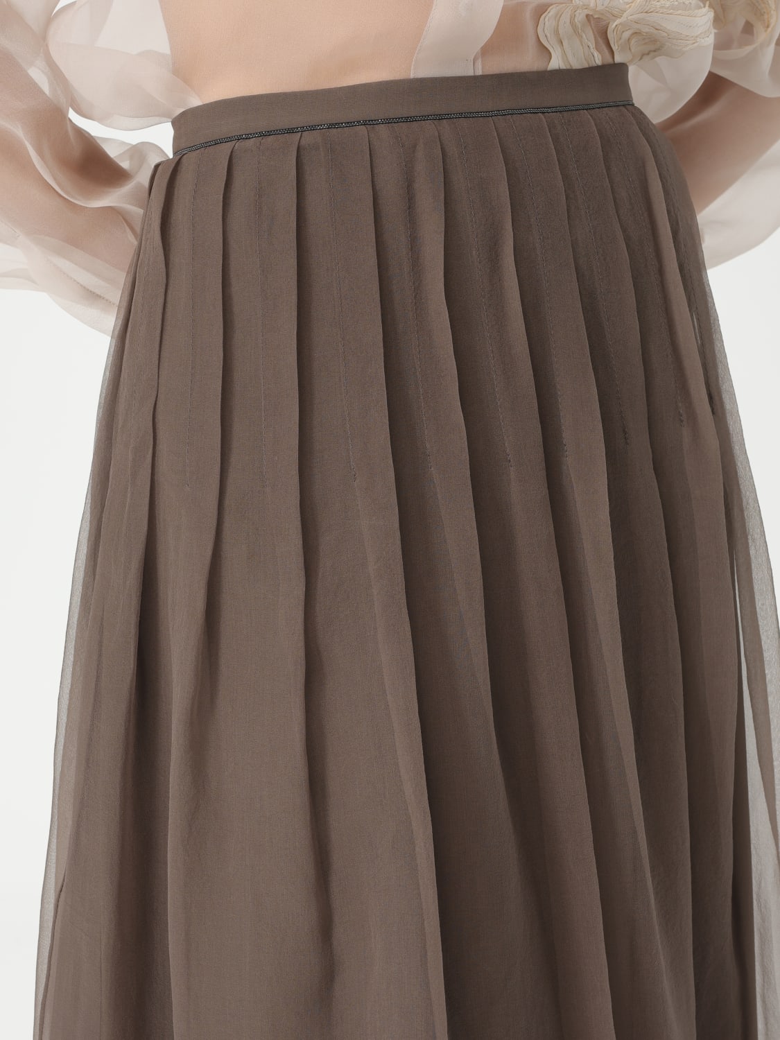 スカート BRUNELLO CUCINELLI Woman Skirt Brown MP940G3875 C4222 BRUNELLO CUCINELLI: Skirt woman - Brown | Brunello Cucinelli