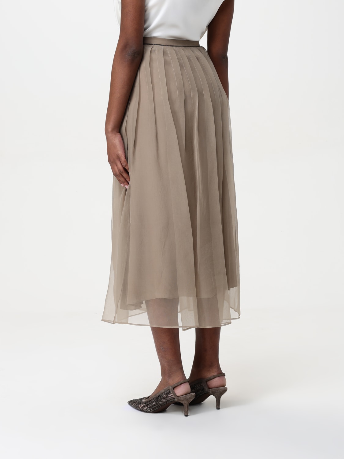 スカート BRUNELLO CUCINELLI Woman Skirt Grey MF940G3375 C079 brunello-cucinelli.jpg