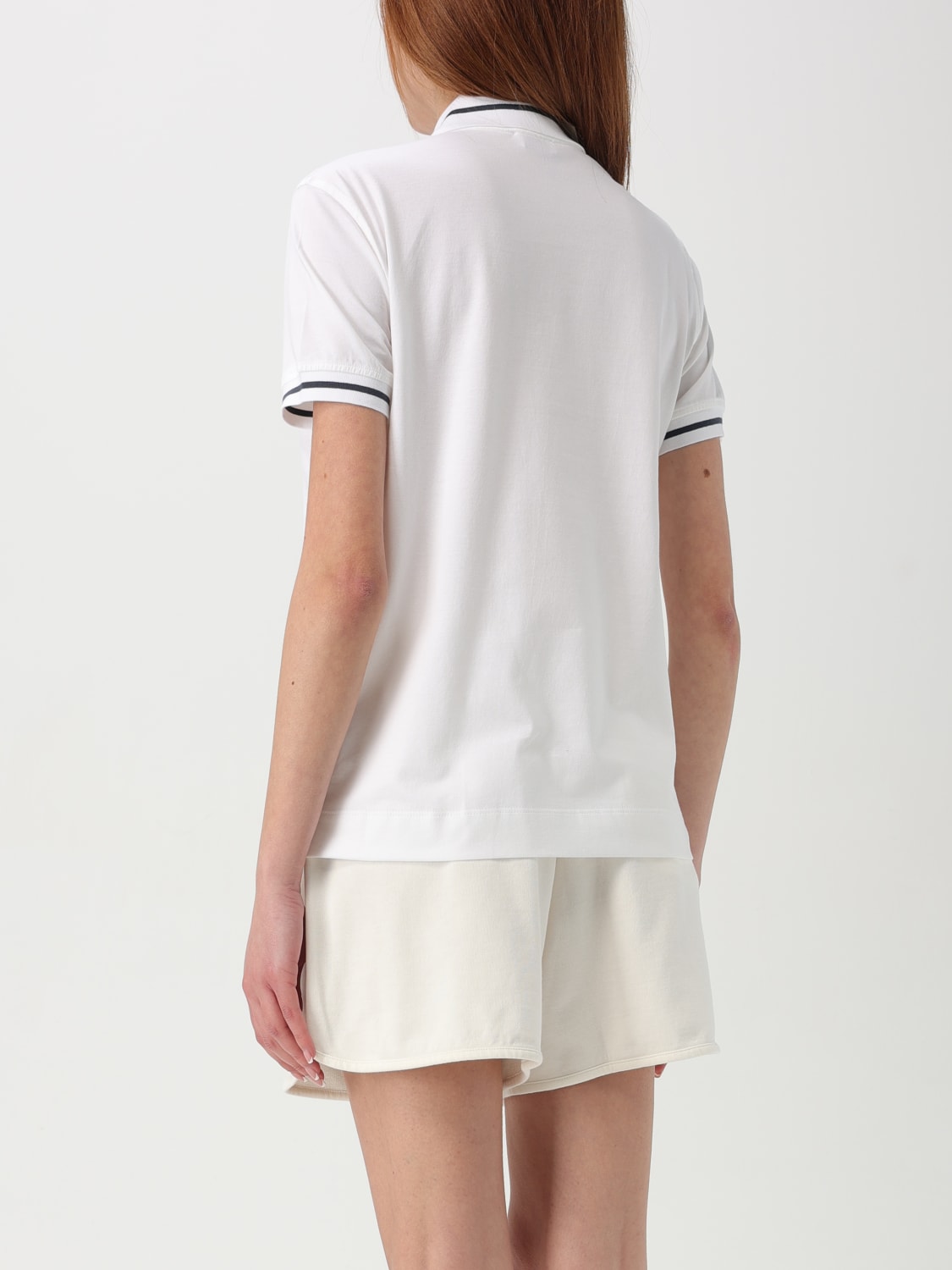 Tシャツ・カットソー BRUNELLO CUCINELLI SS25 Logo polo shirt (M0T81VD125 CSD82) BRUNELLO CUCINELLI: T-shirt woman - White | Brunello