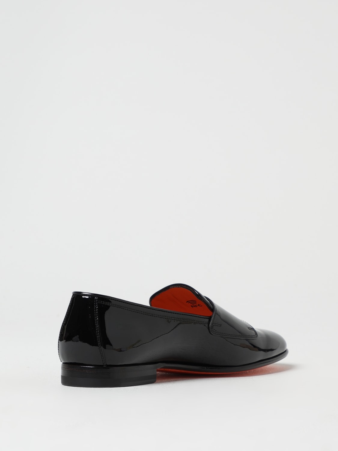 SANTONI SCARPE STRINGATE: Monk Strap Santoni in pelle verniciata , Nero - Img 3