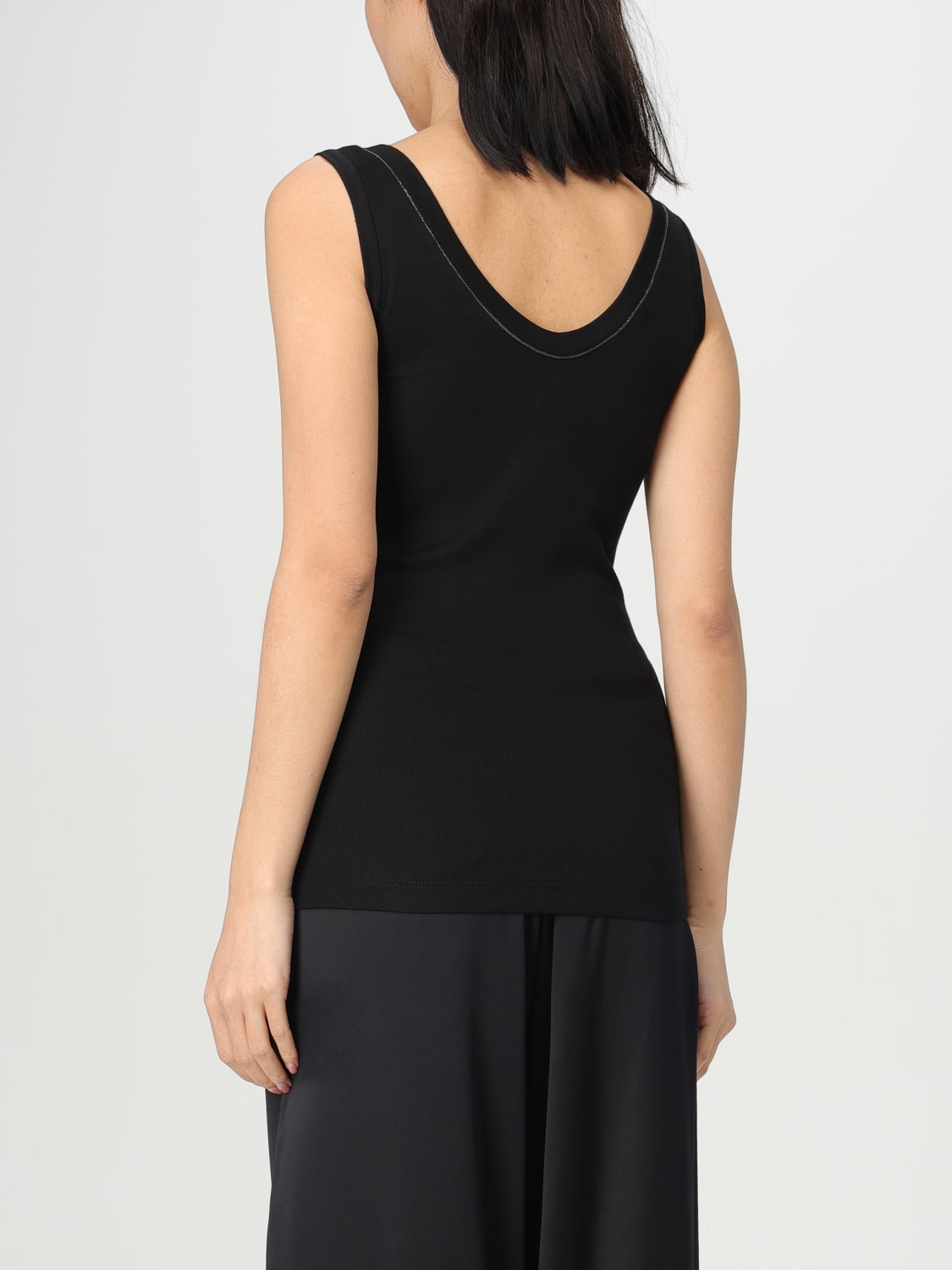 Tシャツ・カットソー BRUNELLO CUCINELLI Women Tops MG902FP302 CUC78 Black BRUNELLO CUCINELLI: Top woman - Black | Brunello Cucinelli t