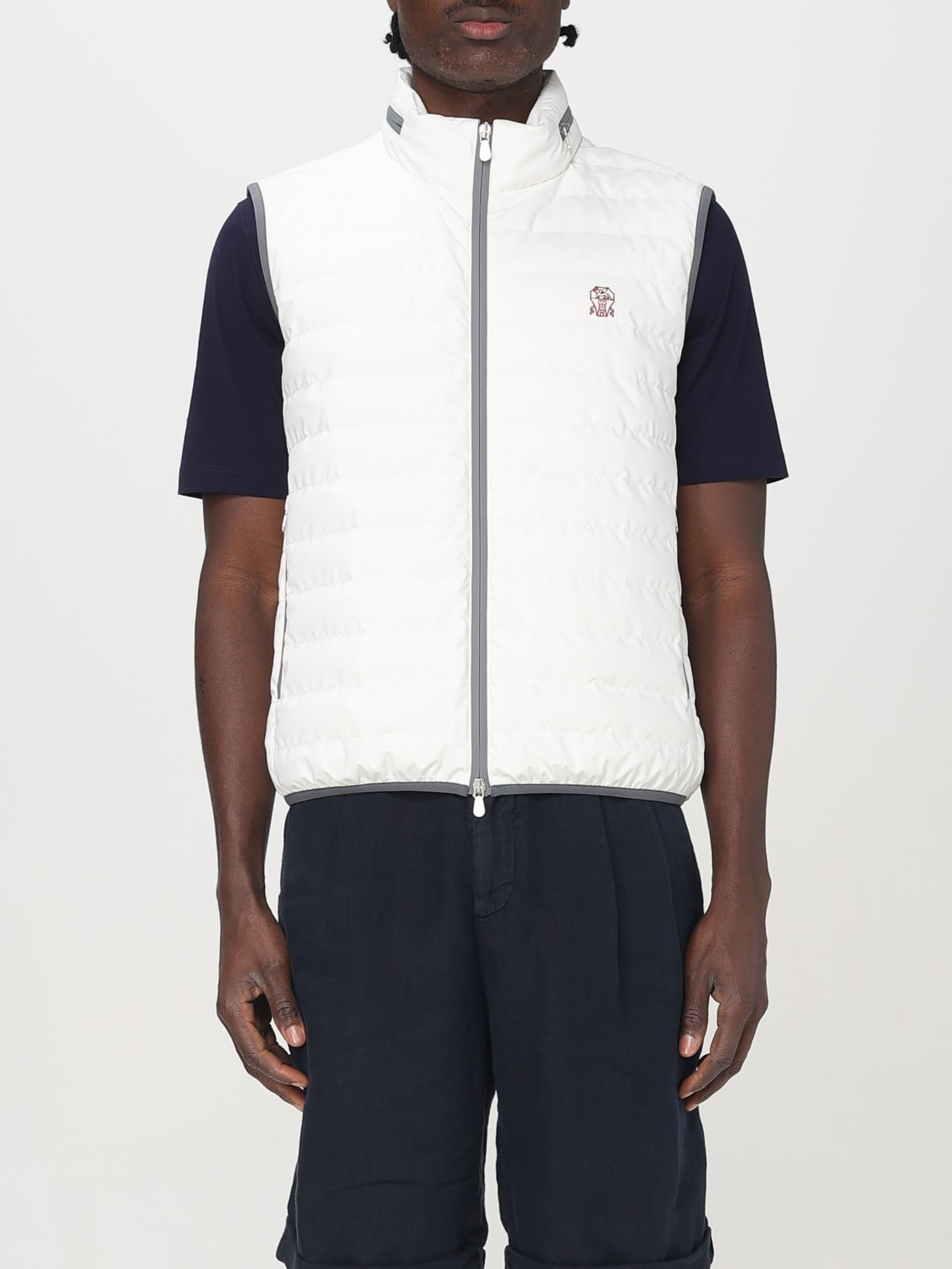 BRUNELLO CUCINELLI SUIT VEST: Coat men Brunello Cucinelli, White - Img 1