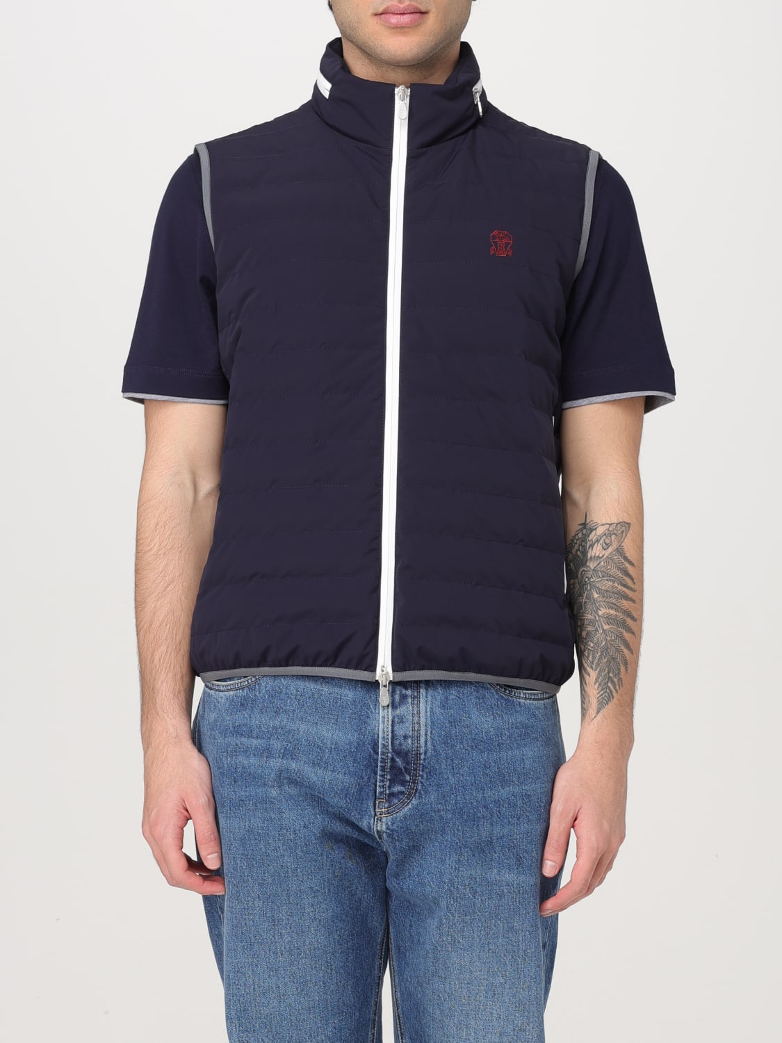 BRUNELLO CUCINELLI SUIT VEST: Coat men Brunello Cucinelli, Blue - Img 1