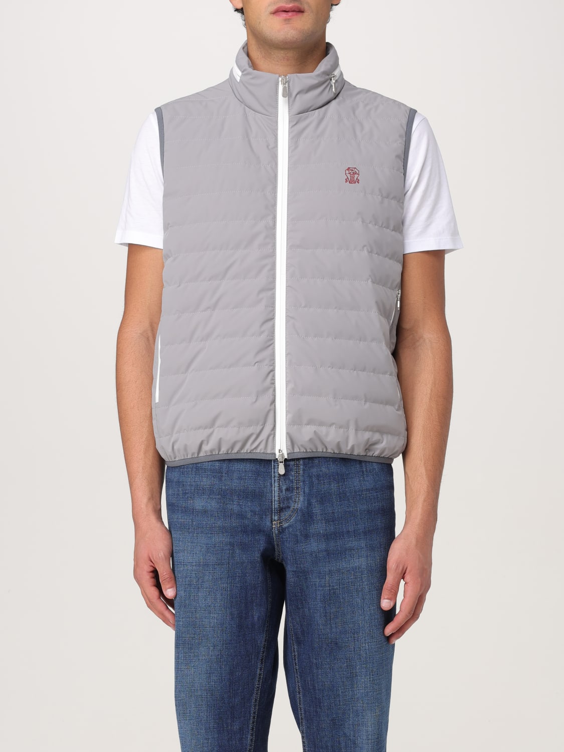 BRUNELLO CUCINELLI: Coat men - Grey | Brunello Cucinelli