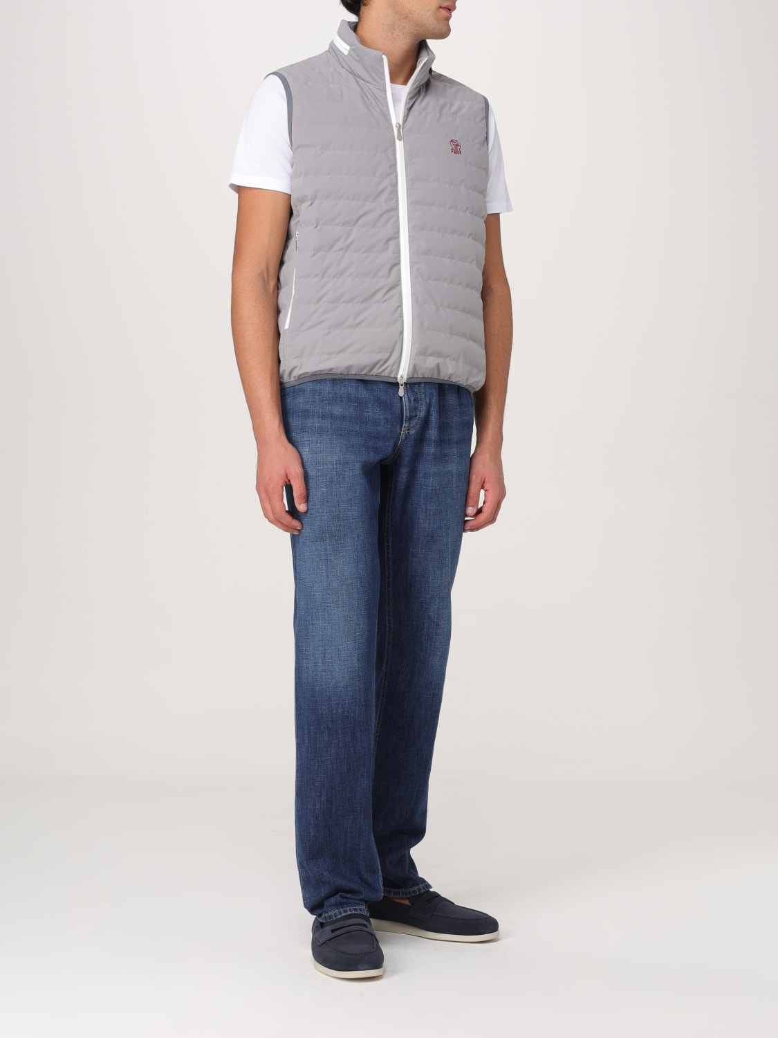 BRUNELLO CUCINELLI: Coat men - Grey | Brunello Cucinelli