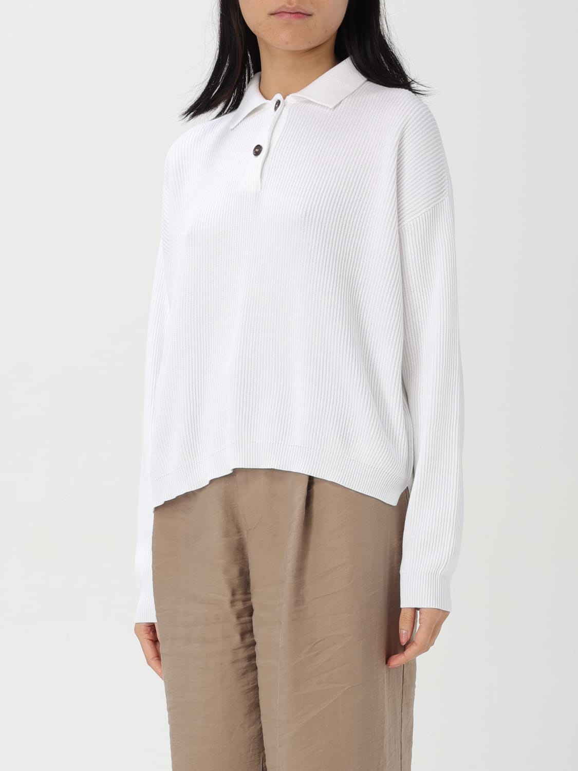 BRUNELLO CUCINELLI POLO: T-shirt damen Brunello Cucinelli, Weiß - Img 4