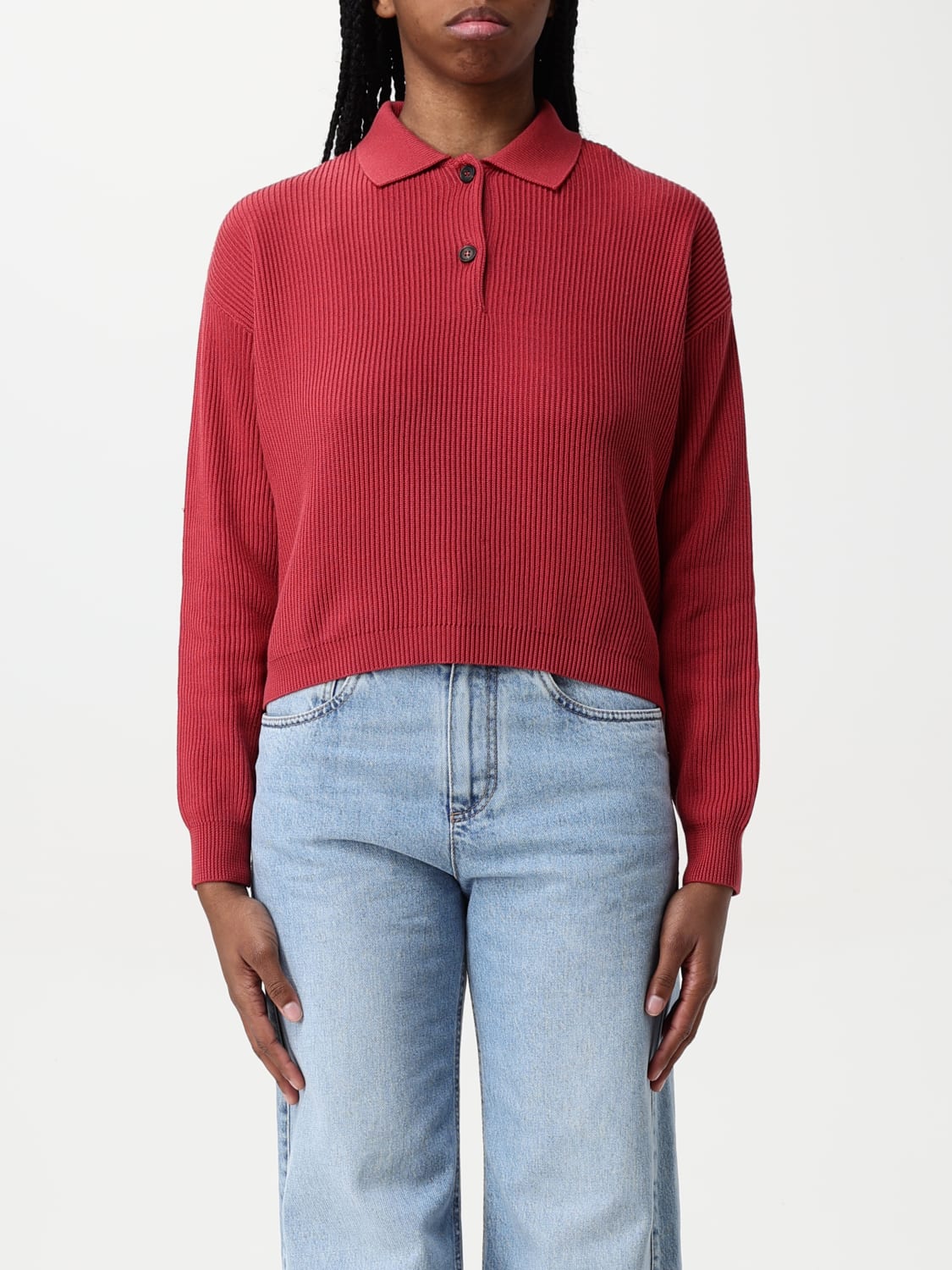 BRUNELLO CUCINELLI POLO: Camiseta mujer Brunello Cucinelli, Rojo - Img 1
