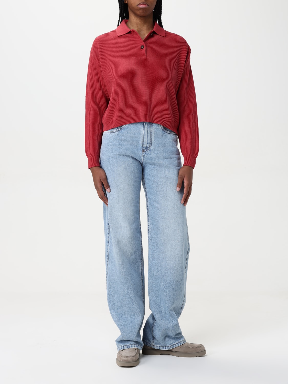 BRUNELLO CUCINELLI POLO: Camiseta mujer Brunello Cucinelli, Rojo - Img 2