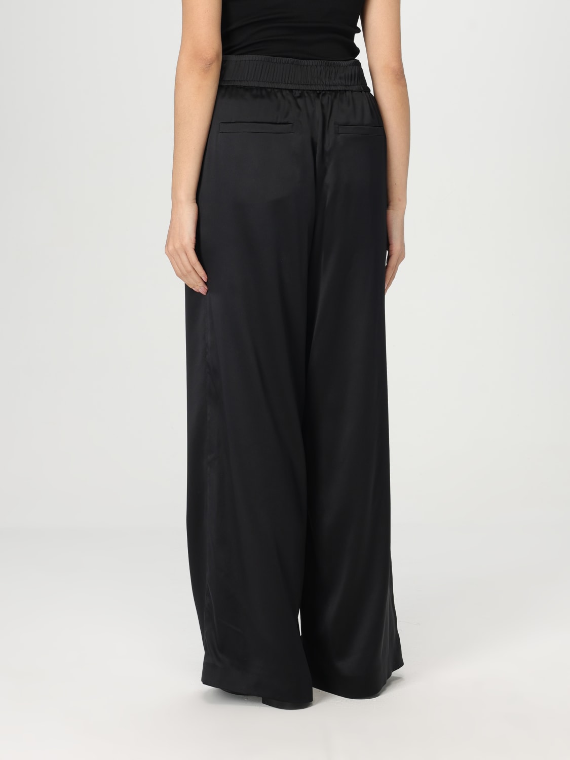 パンツ BRUNELLO CUCINELLI Woman Pants Black M0H93P8907 C101 Brunello Cucinelli - Black Leather Pant | Mitchell Stores