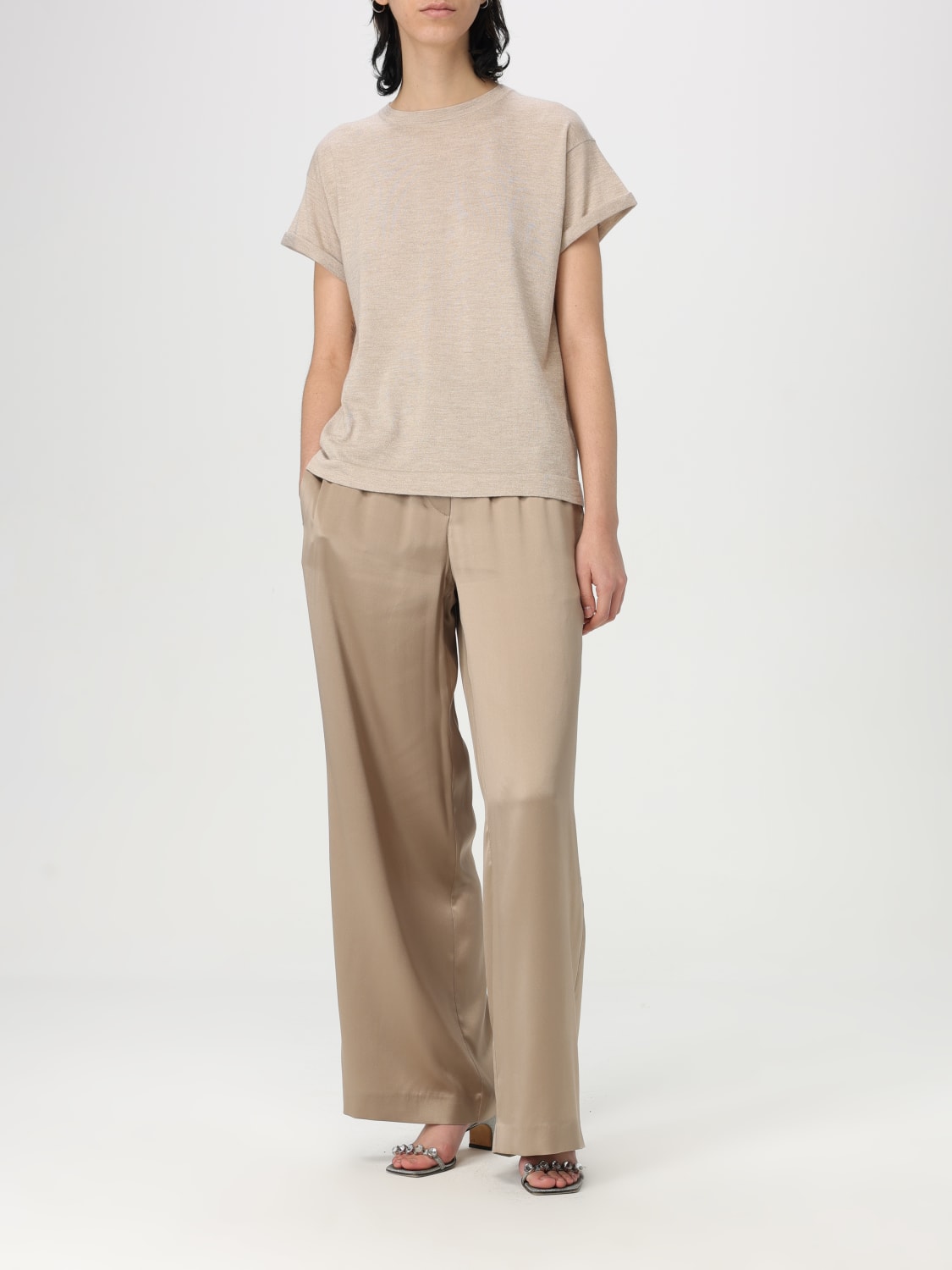 パンツ BRUNELLO CUCINELLI Woman Pants Kaki M0C59P8942 BRUNELLO CUCINELLI: Pants woman - Kaki | Brunello Cucinelli
