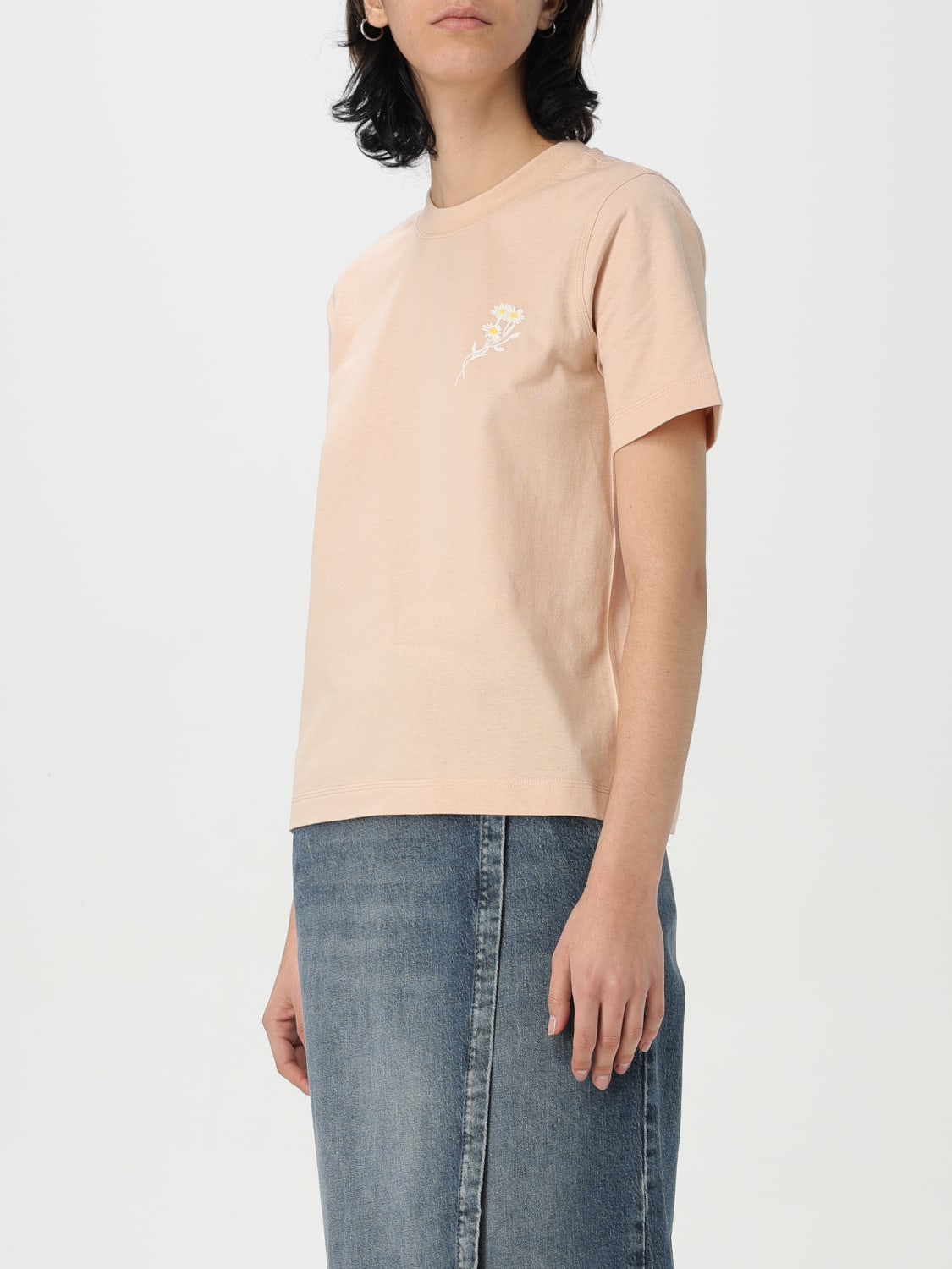 BURBERRY: T-shirt woman - Ivory | Burberry t-shirt 8102707