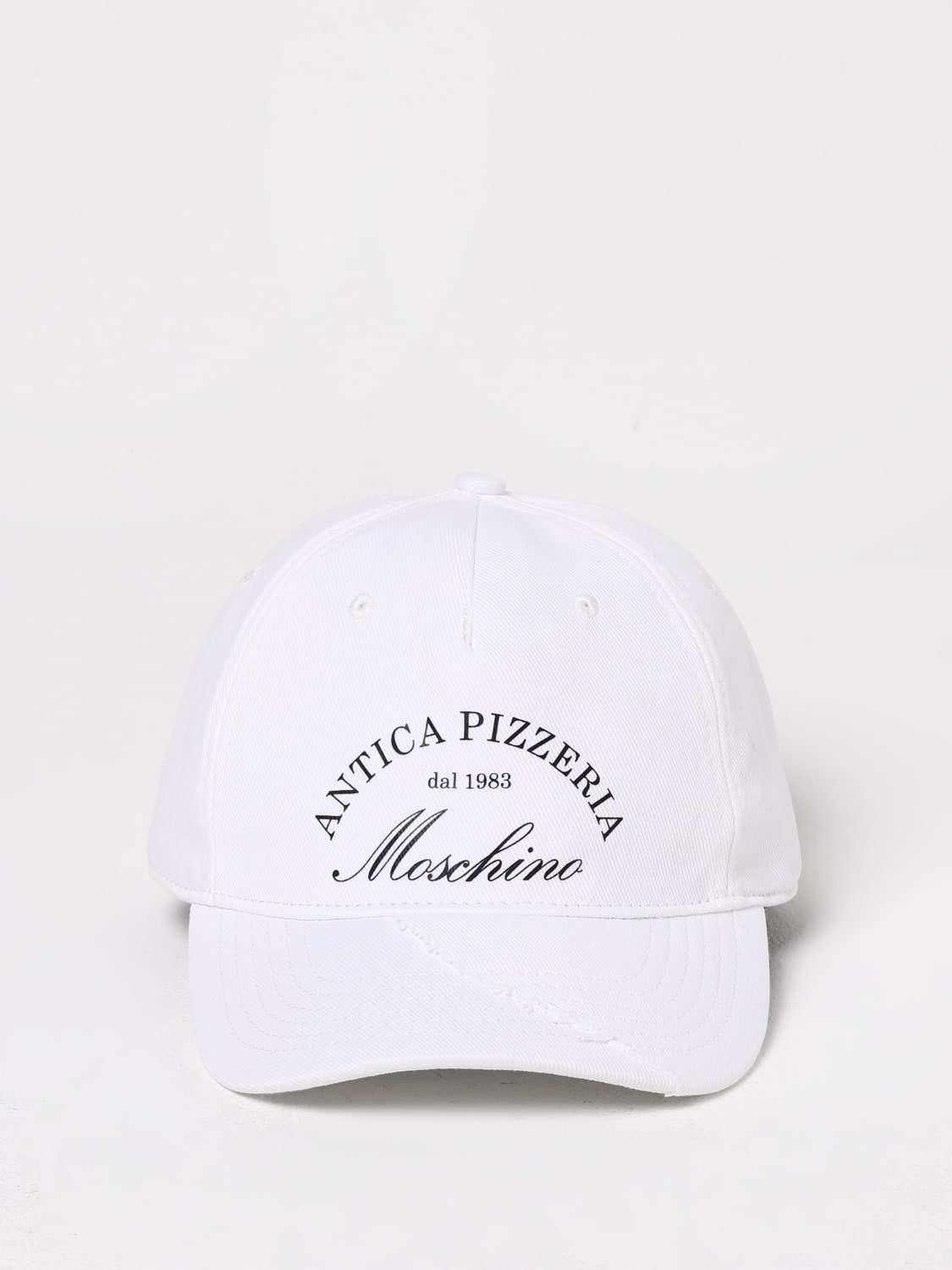 MOSCHINO COUTURE CAPPELLO: Cappello Antica Pizzeria Moschino Couture in cotone , Bianco - Img 2