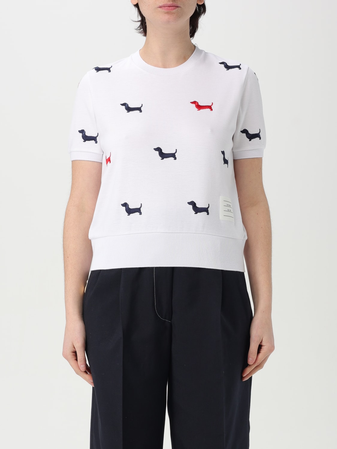 Tシャツ・カットソー THOM BROWNE Woman T-Shirt White FJS206EJ0055 100 THOM BROWNE: T-shirt woman - White | Thom Browne t-shirt