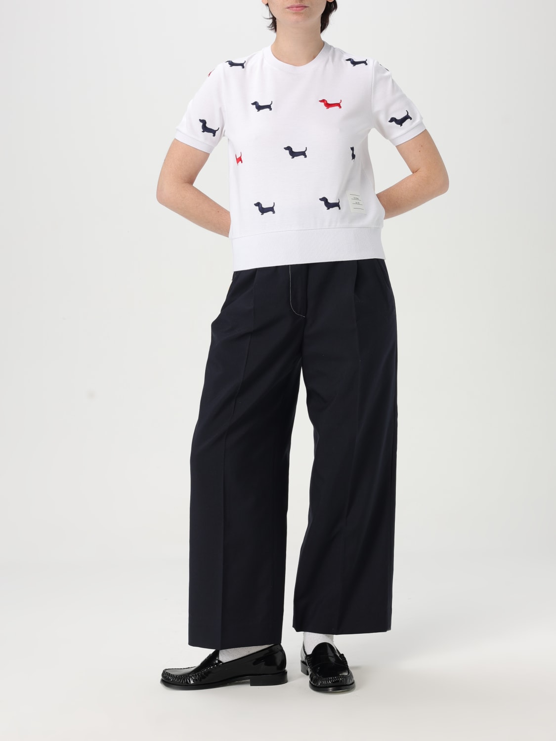Tシャツ・カットソー THOM BROWNE Woman T-Shirt White FJS206EJ0055 100 THOM BROWNE: T-shirt woman - White | Thom Browne t-shirt