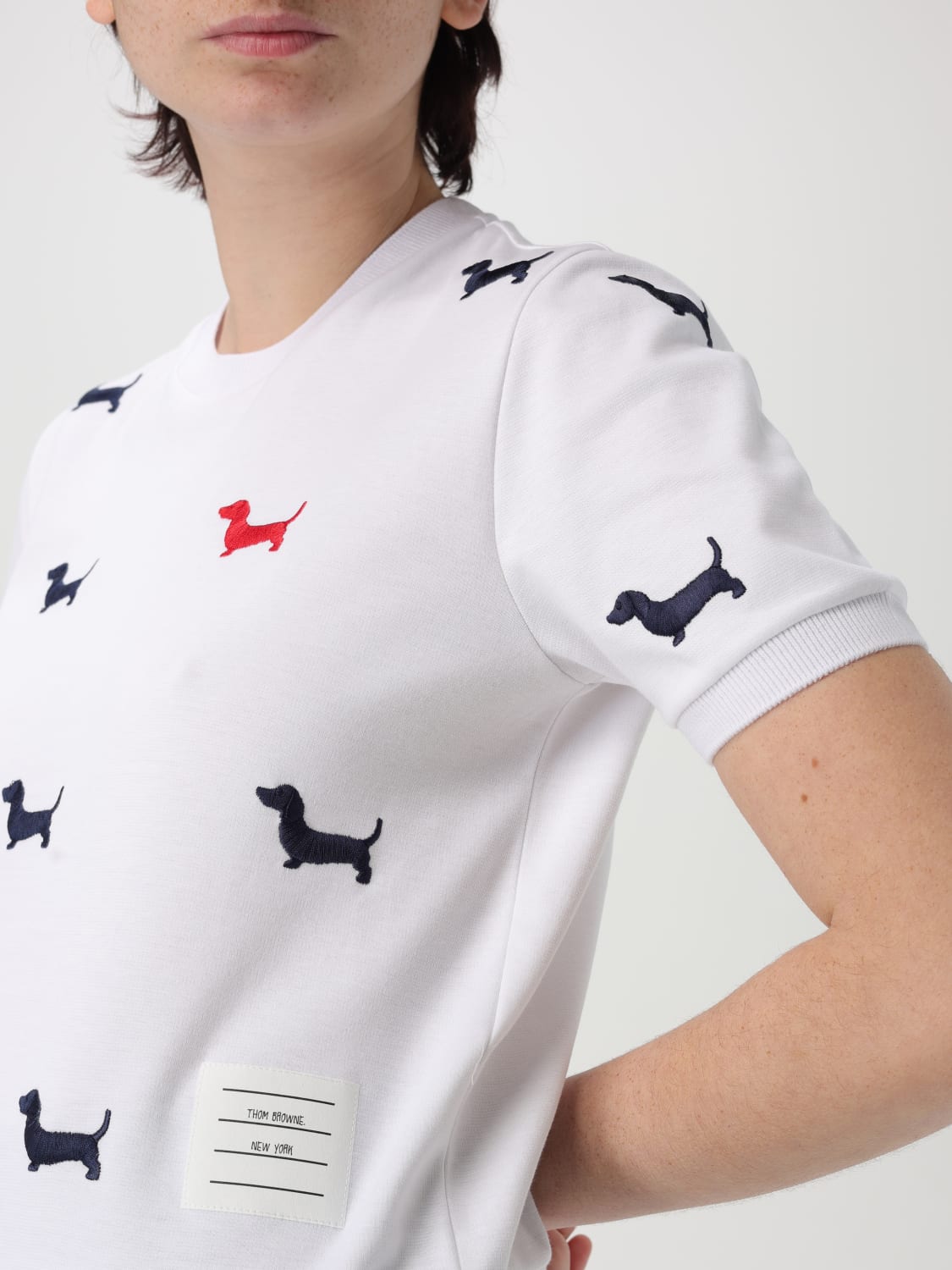 Tシャツ・カットソー THOM BROWNE Woman T-Shirt White FJS206EJ0055 100 THOM BROWNE: T-shirt woman - White | Thom Browne t-shirt