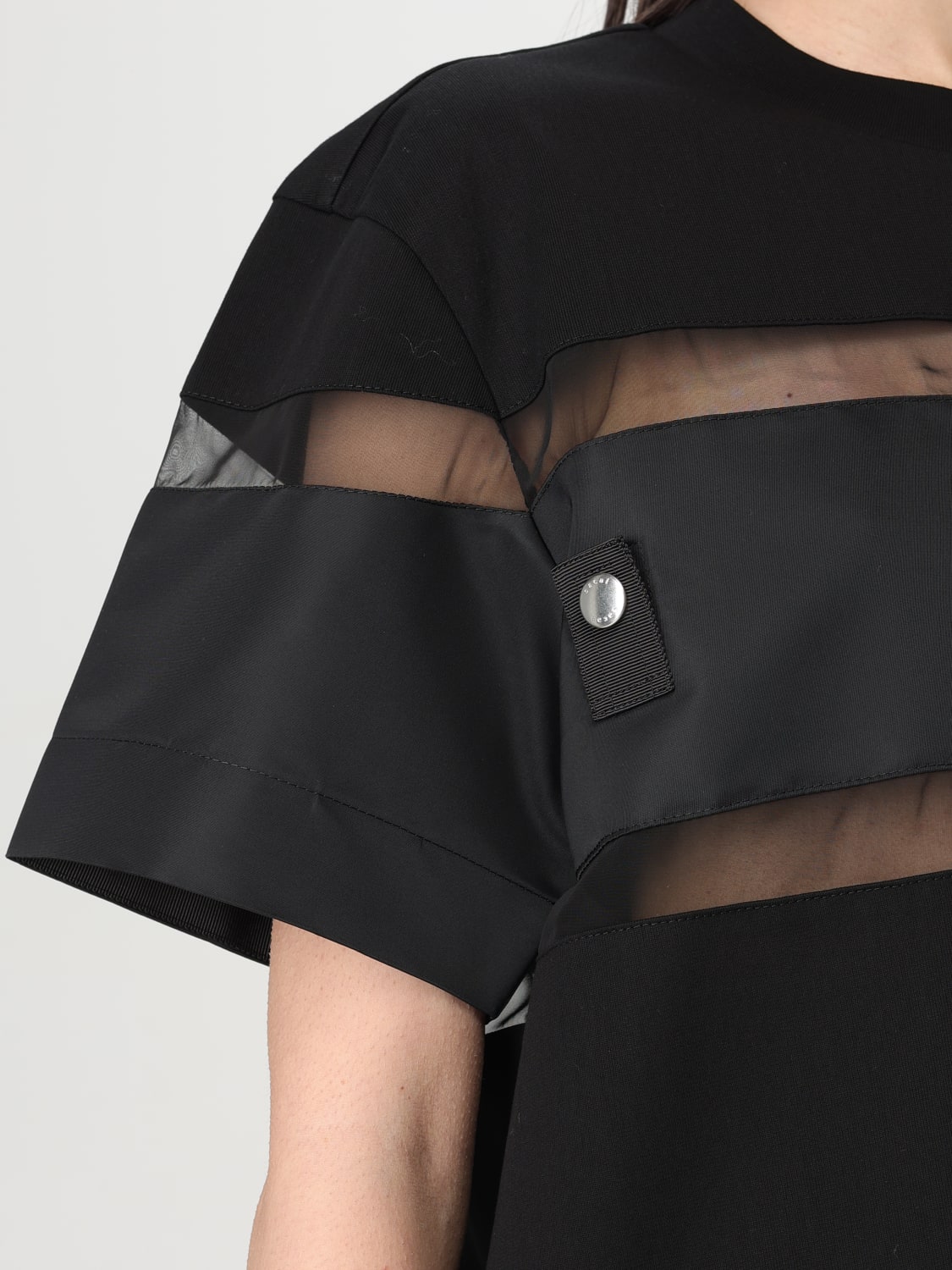 Tシャツ・カットソー SACAI Woman T-Shirt Black 2507694 001 SACAI: T-shirt woman - Black | Sacai t-shirt 2507694 online