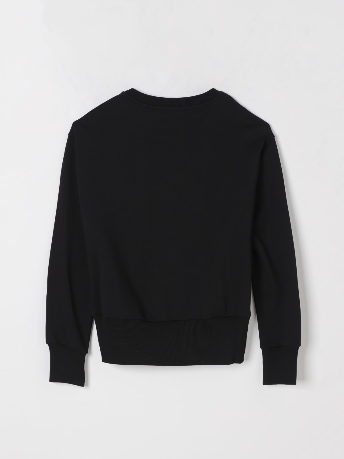 BALMAIN MAGLIA: Felpa a girocollo in cotone con logo Balmain, Nero - Img 2