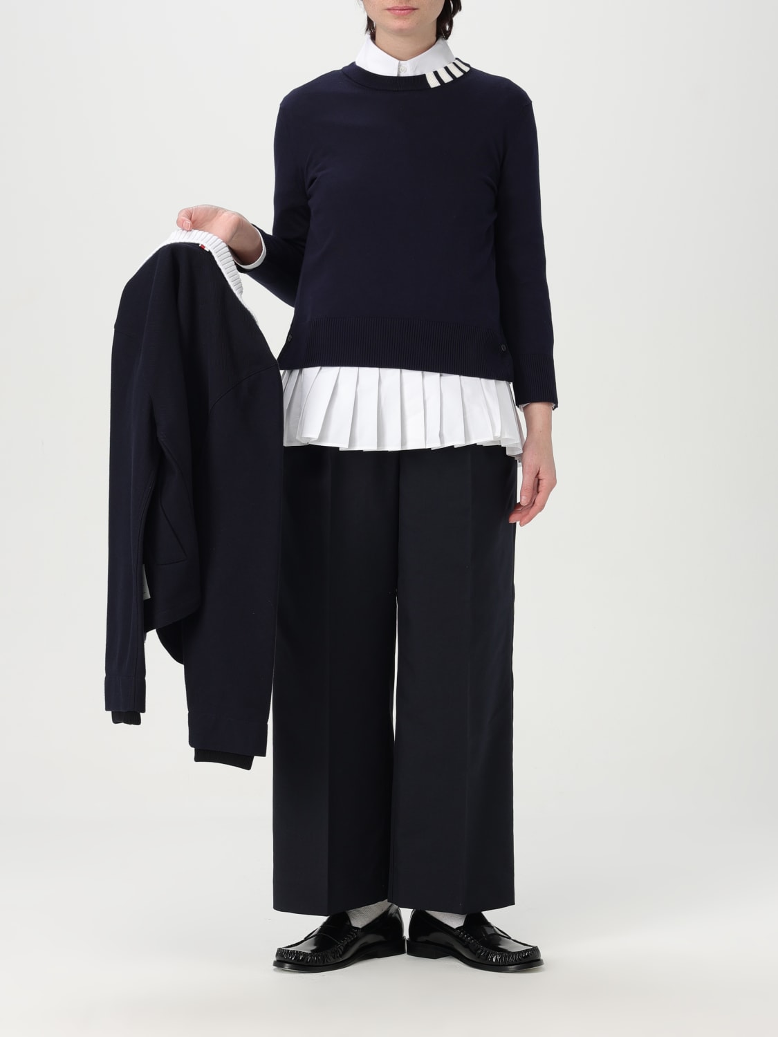 THOM BROWNE MAGLIA: Maglia Thom Browne in cotone , Blue Navy - Img 2