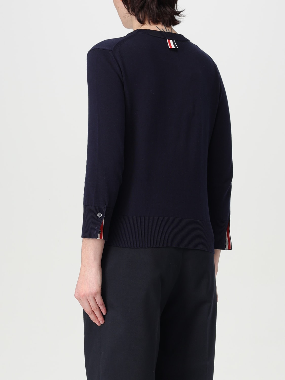 THOM BROWNE MAGLIA: Maglia Thom Browne in cotone , Blue Navy - Img 3