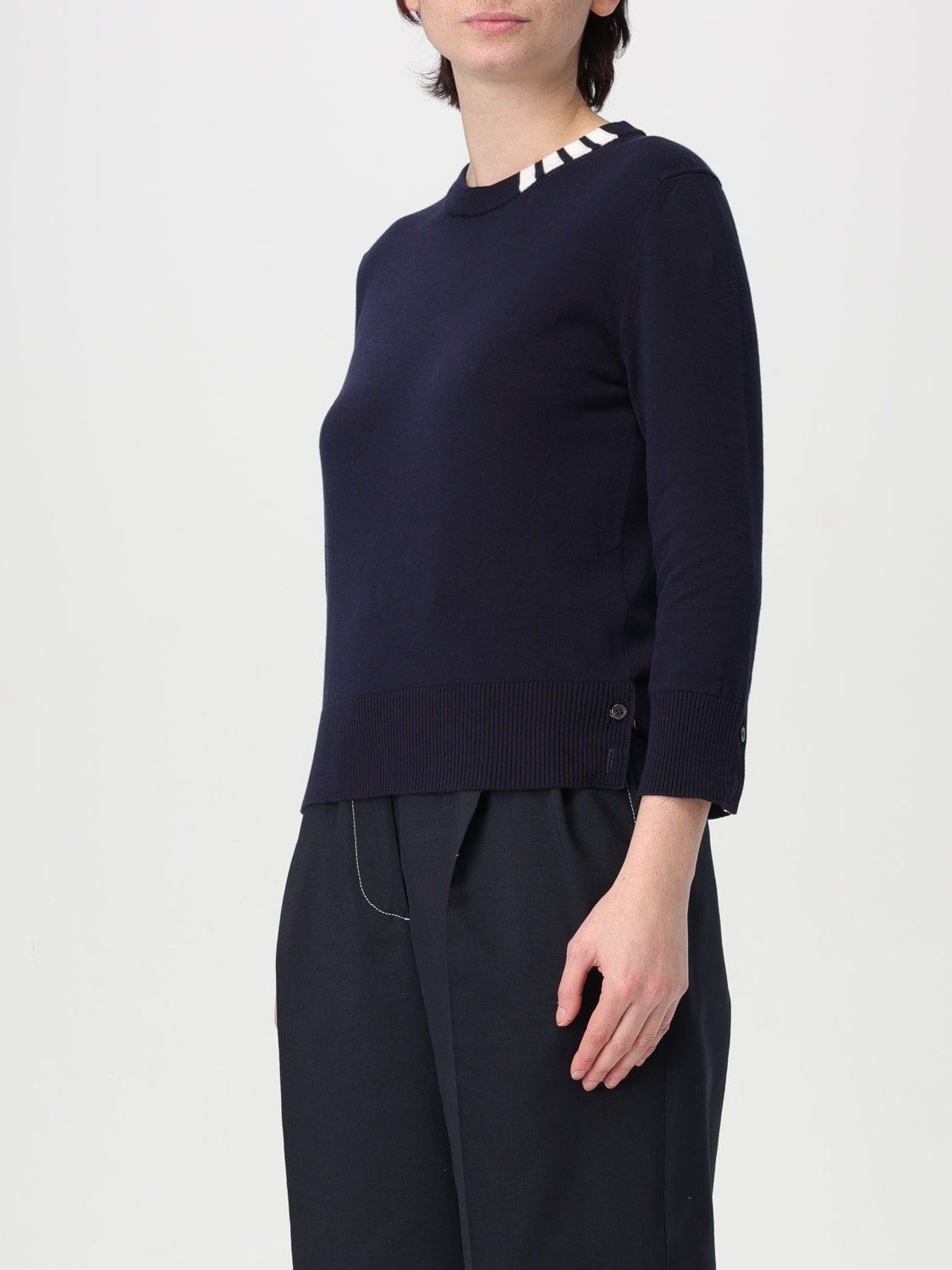 THOM BROWNE MAGLIA: Maglia Thom Browne in cotone , Blue Navy - Img 4