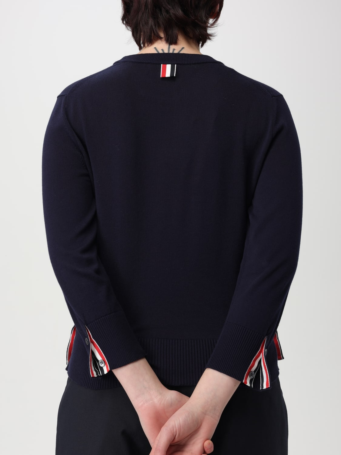 THOM BROWNE MAGLIA: Maglia Thom Browne in cotone , Blue Navy - Img 5