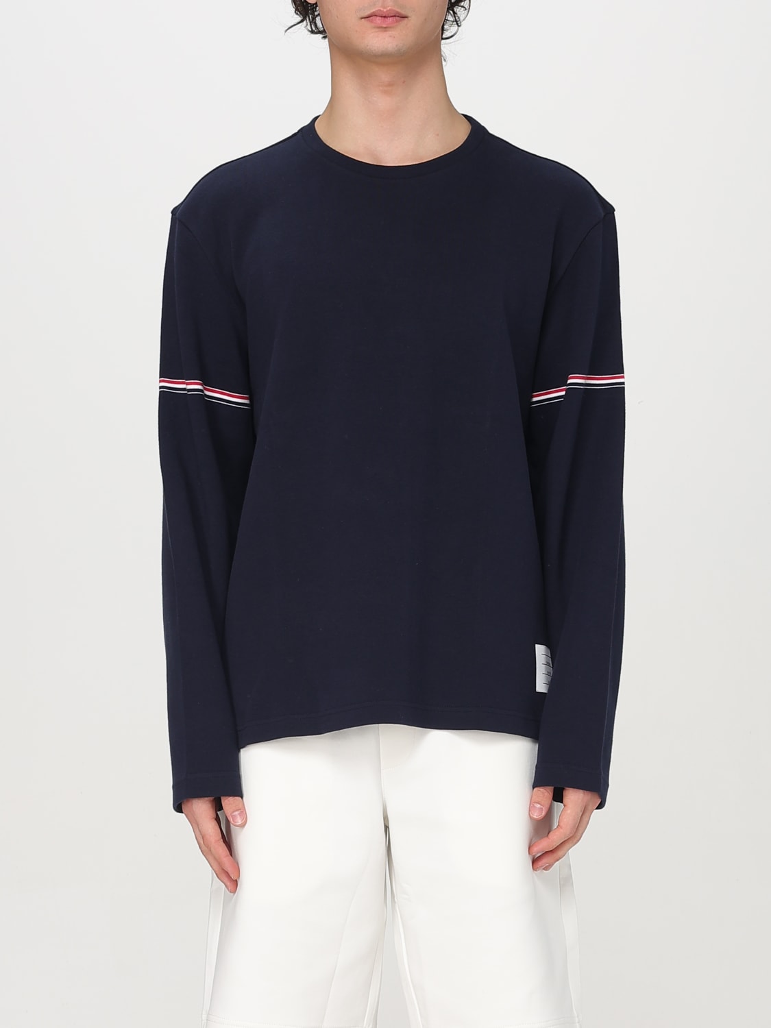 Tシャツ・カットソー THOM BROWNE Men T-shirt Blue MJS281AJ0199 415 THOM BROWNE: T-shirt men - Blue | Thom Browne t-shirt