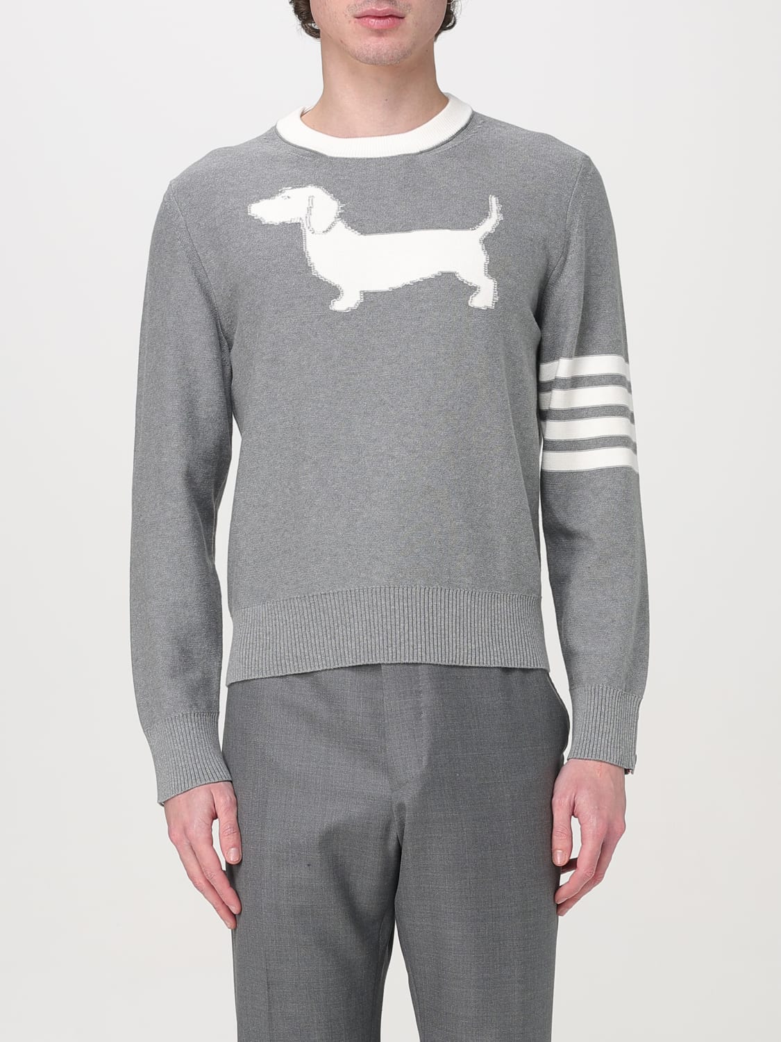 THOM BROWNE PULLOVER: Pullover herren Thom Browne, Grau - Img 1