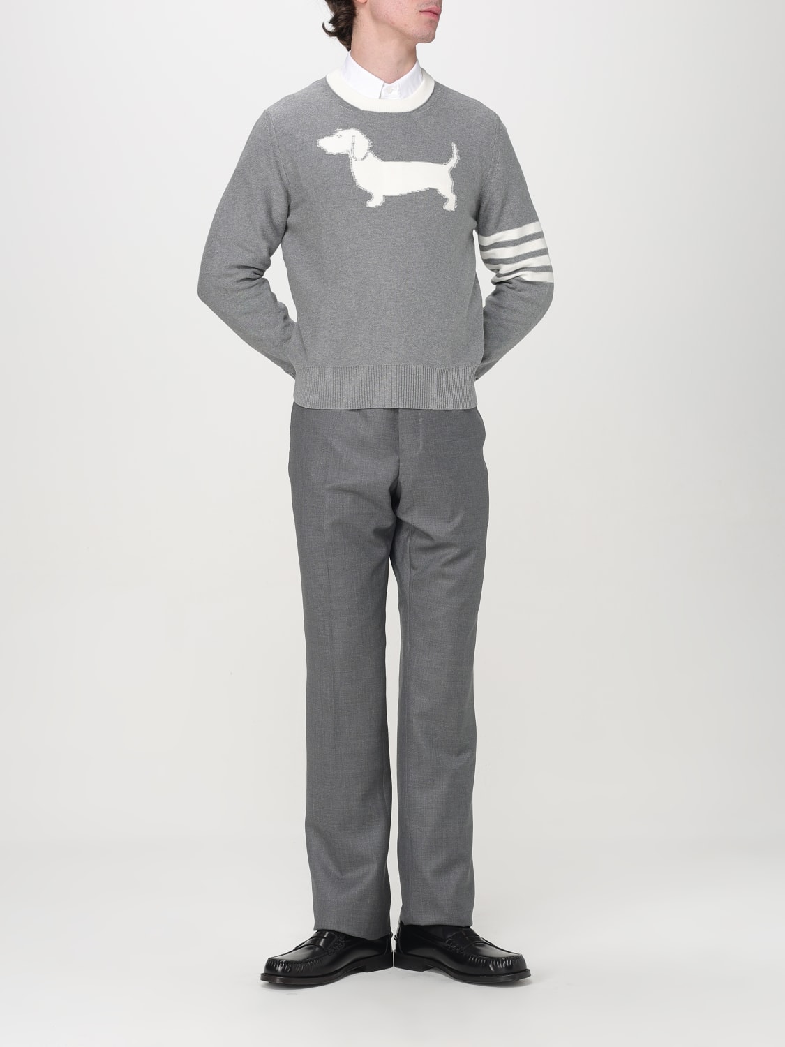 THOM BROWNE PULLOVER: Pullover herren Thom Browne, Grau - Img 2