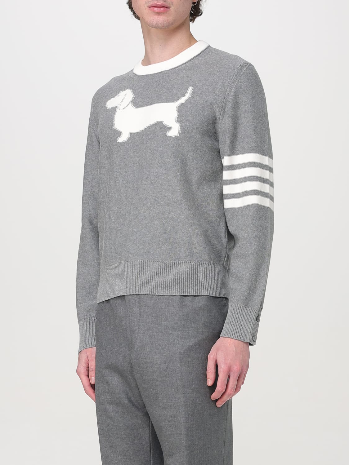 THOM BROWNE PULLOVER: Pullover herren Thom Browne, Grau - Img 4