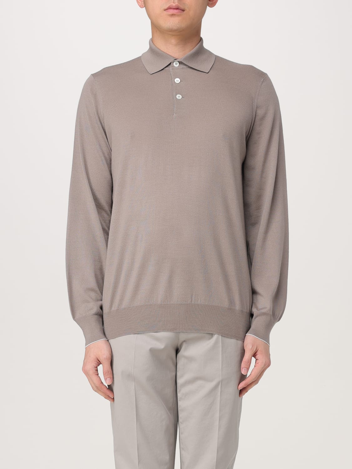 BRUNELLO CUCINELLI POLO SHIRT: Polo shirt men Brunello Cucinelli, Grey - Img 1