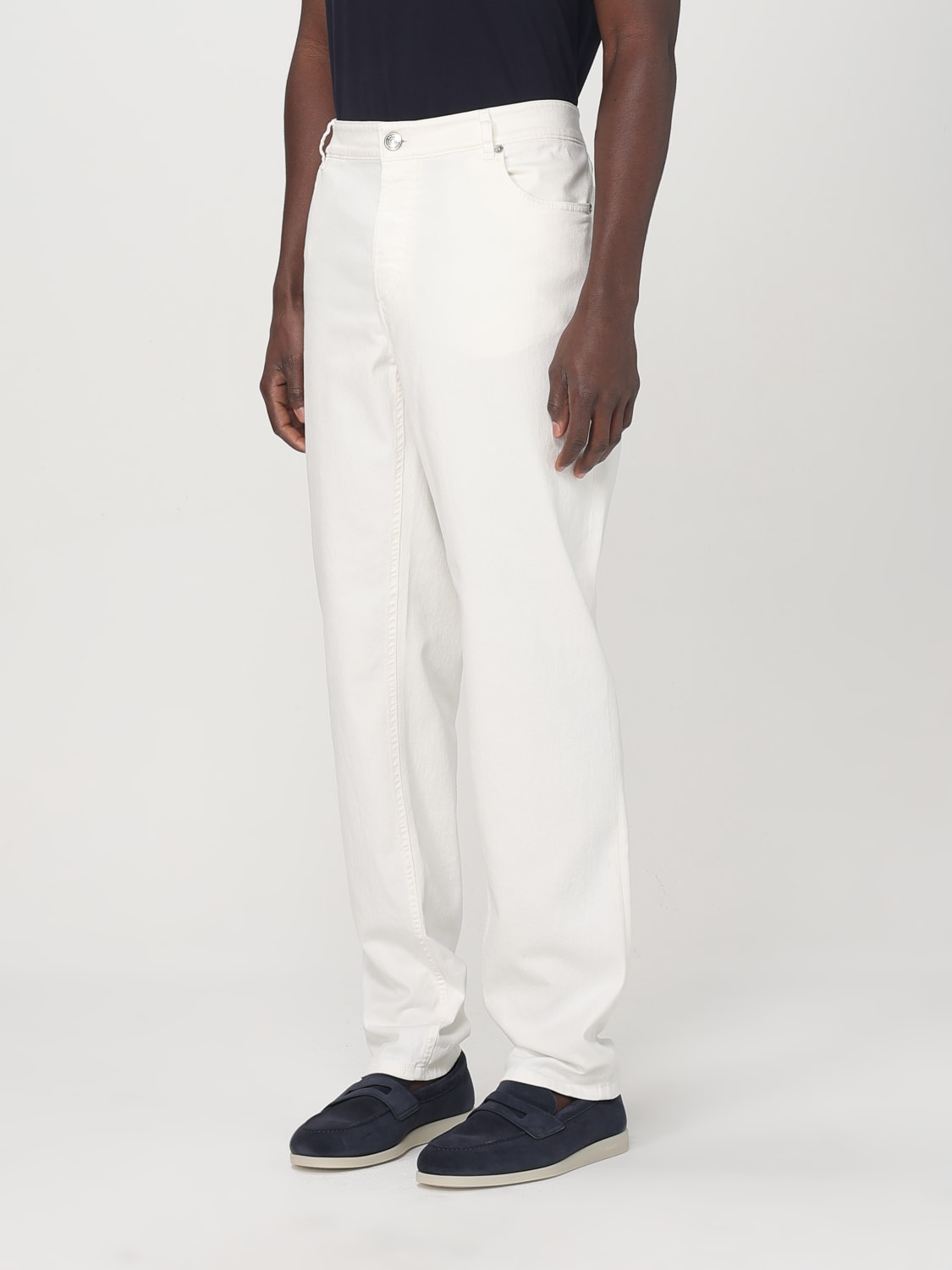BRUNELLO CUCINELLI: Pants men - White | Brunello Cucinelli