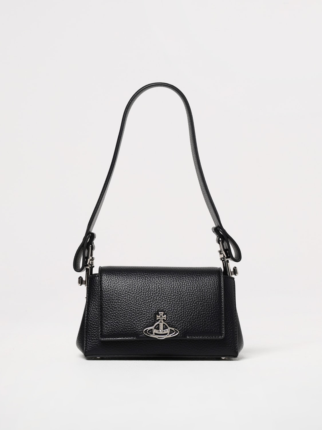 トートバッグ Vivienne Westwood Structured Leather Shoulder Bag With Leather crossbody bag Vivienne Westwood Black in Leather
