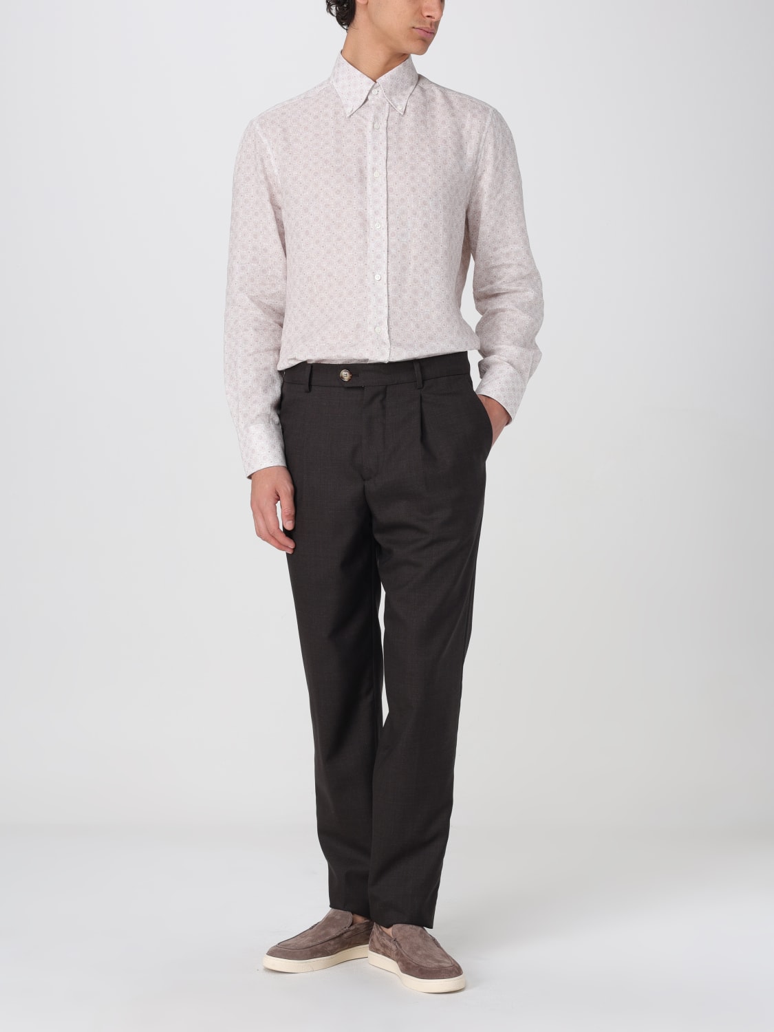 パンツ BRUNELLO CUCINELLI Brunello Cucinelli Trousers Brown Brunello Cucinelli - Brown Gabardine Italian Fit Pant