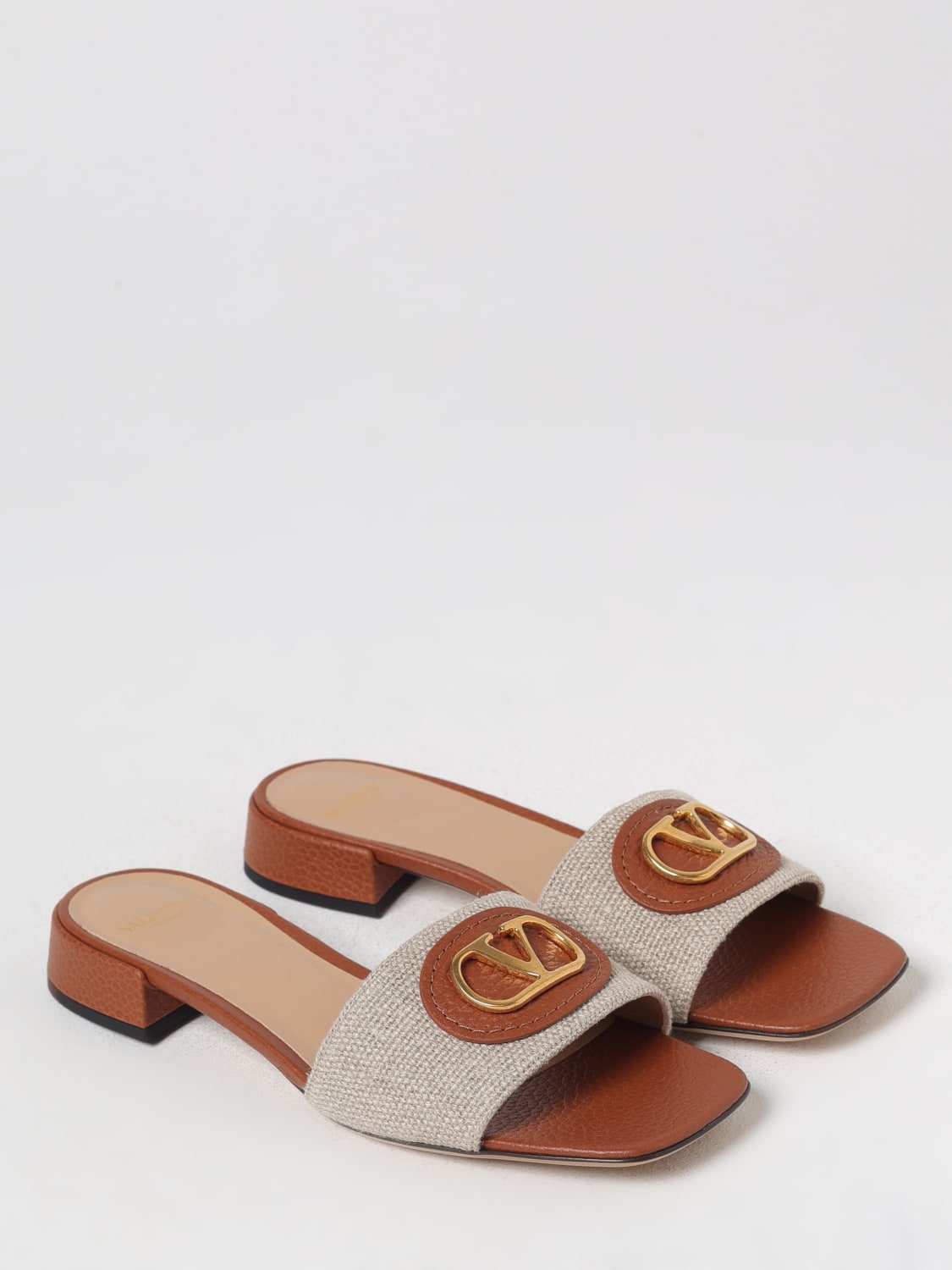 サンダル・ミュール VALENTINO Valentino Garavani Flat shoes (6W2S0LT0 DSHW34) Valentino Garavani Rockstud flat sandals for Women - Pink in