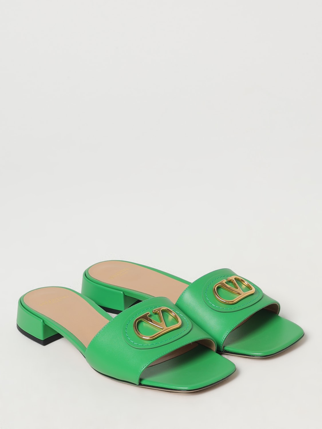 VALENTINO GARAVANI: Ballet flats woman - Green | Valentino