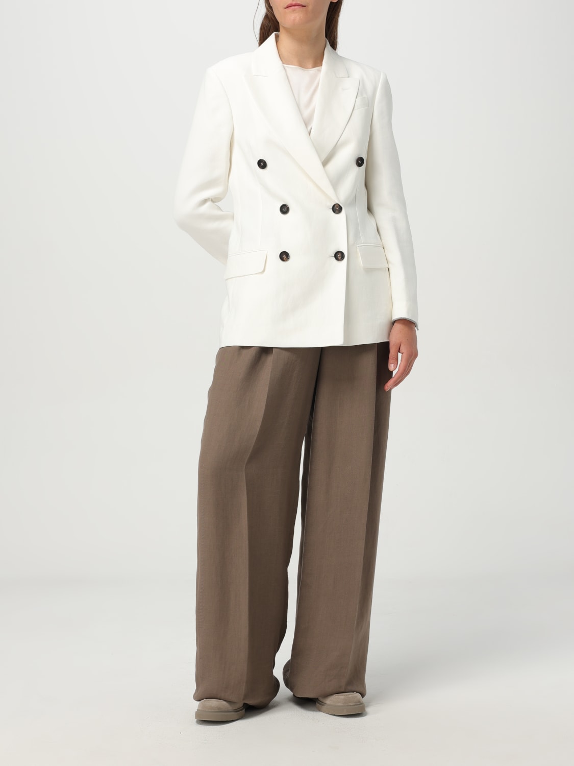 BRUNELLO CUCINELLI VESTE: Veste femme Brunello Cucinelli, Naturel - Img 2