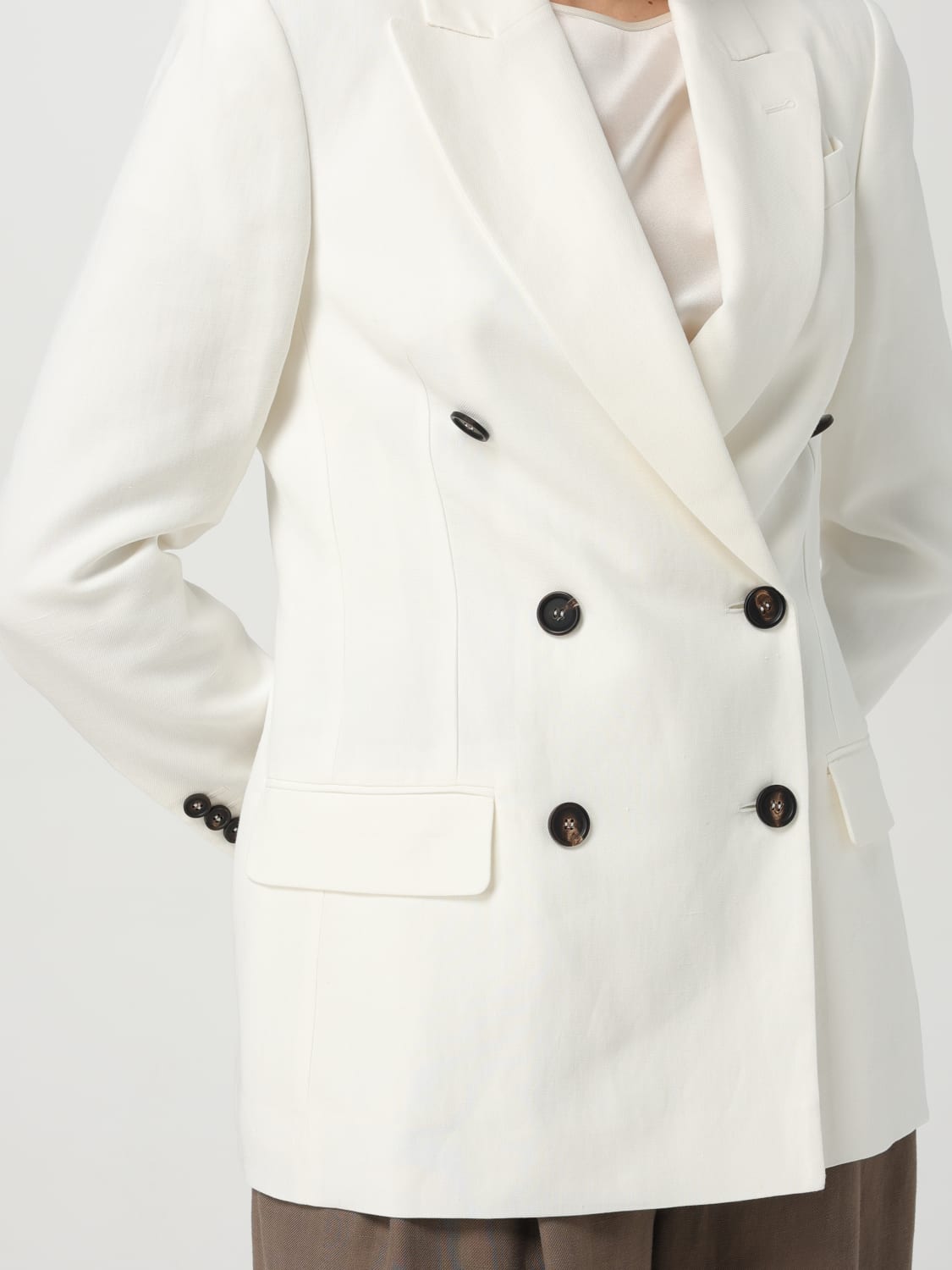 BRUNELLO CUCINELLI VESTE: Veste femme Brunello Cucinelli, Naturel - Img 5