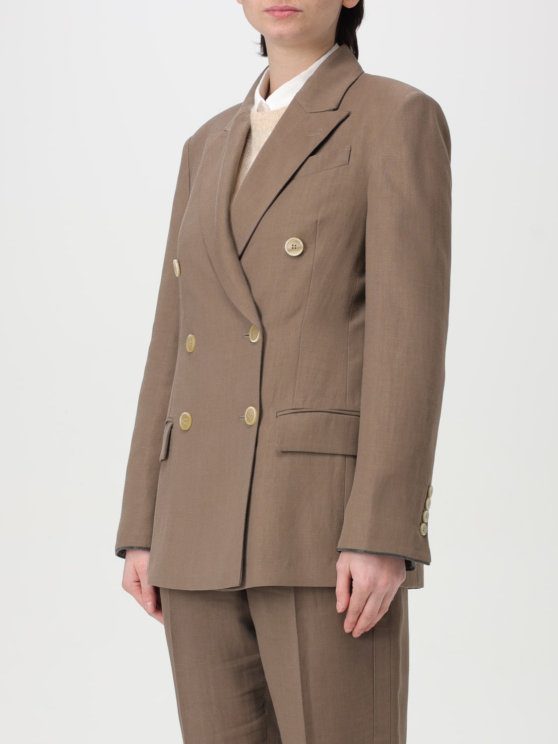 アウターその他 BRUNELLO CUCINELLI Woman Blazer Cocoa MH1267040 C2925 BRUNELLO CUCINELLI: Jacket woman - Cocoa | Brunello