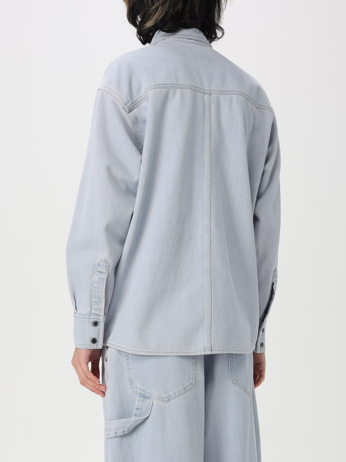 ISABEL MARANT ETOILE CAMICIA: Overshirt Isabel Marant Etoile in denim , Azzurro - Img 3