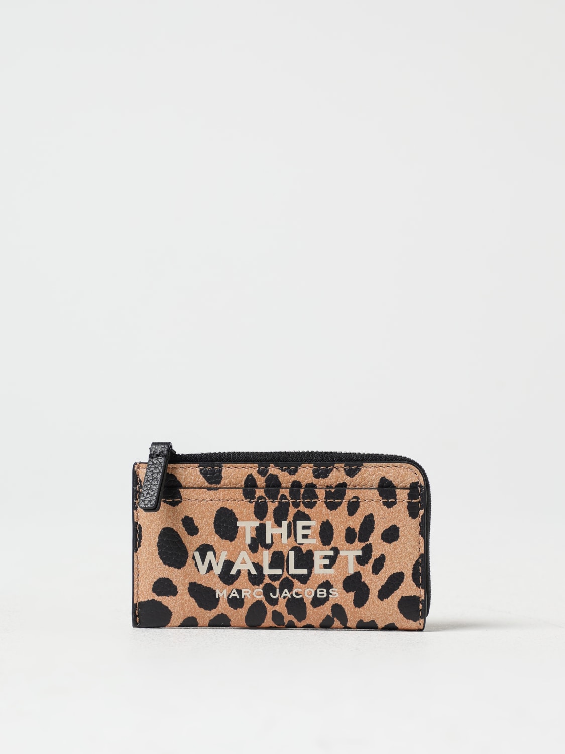 MARC JACOBS PORTAFOGLIO: Portacarte The Wallet in pelle animalier Marc Jacobs, Nero - Img 1