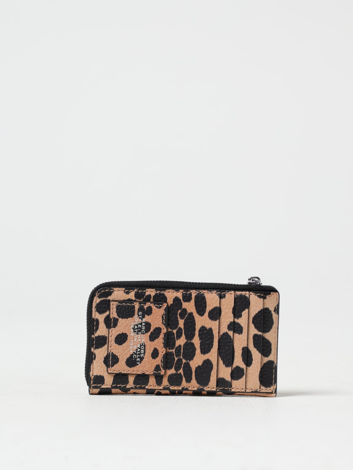 MARC JACOBS PORTAFOGLIO: Portacarte The Wallet in pelle animalier Marc Jacobs, Nero - Img 2