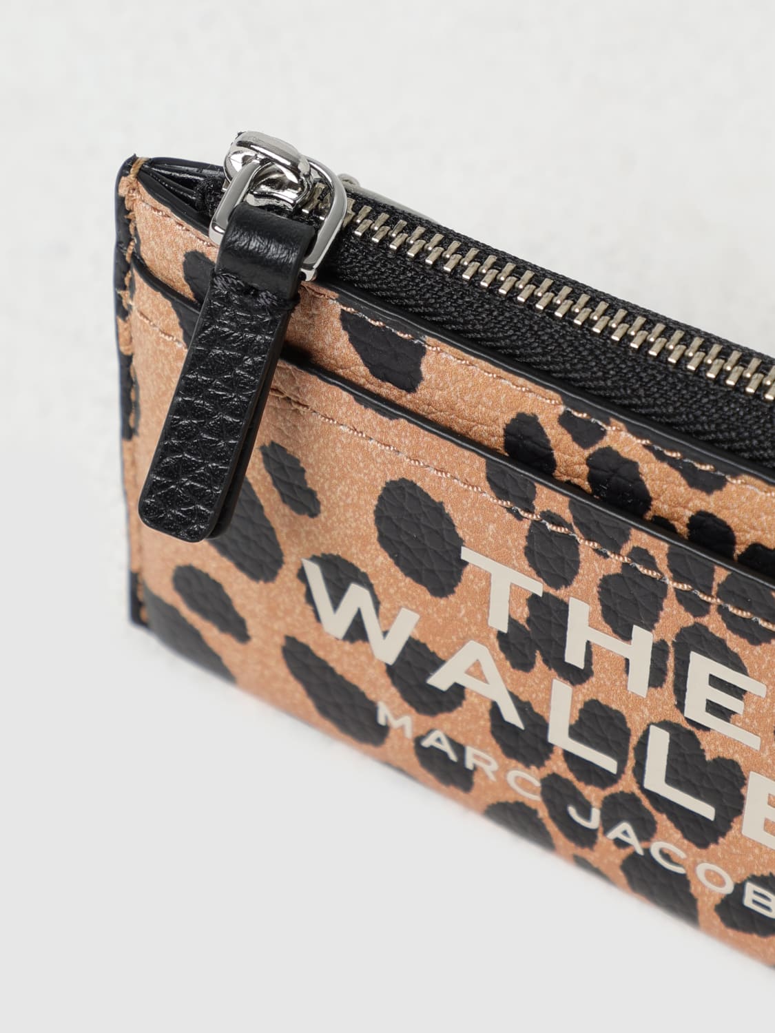 MARC JACOBS PORTAFOGLIO: Portacarte The Wallet in pelle animalier Marc Jacobs, Nero - Img 3