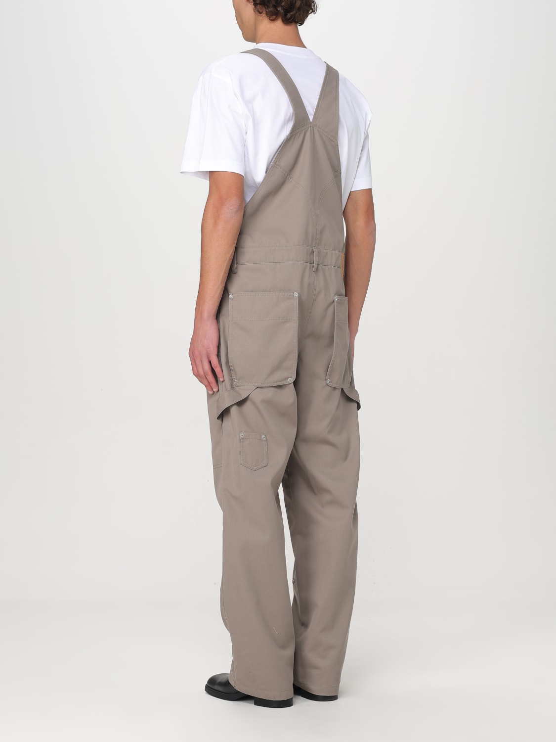 MOSCHINO COUTURE SWEAT: Moschino Couture cotton blend overalls, Beige - Img 3