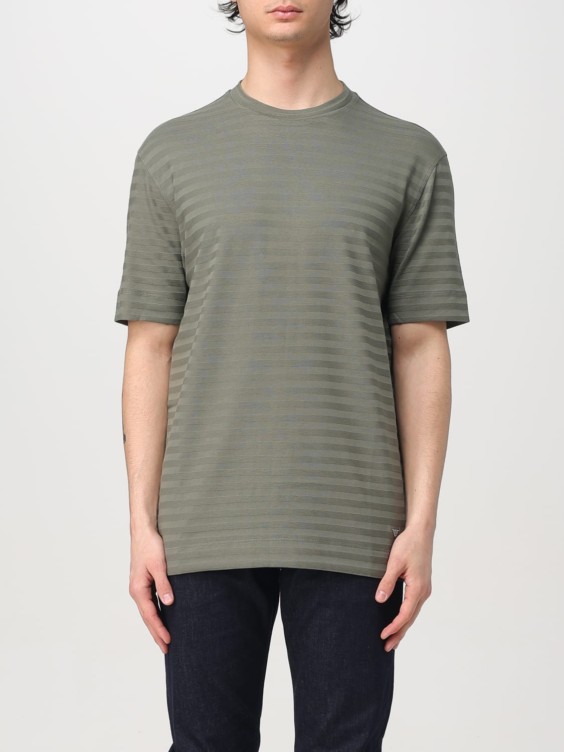 Tシャツ・カットソー EMPORIO ARMANI Men T Shirts EM001024 AF10017 U9083 Green EMPORIO ARMANI: T-shirt men - Green | Emporio Armani t-shirt